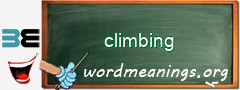 WordMeaning blackboard for climbing